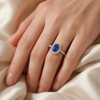 Selunyra Royal Blue Ring worn on hand 1