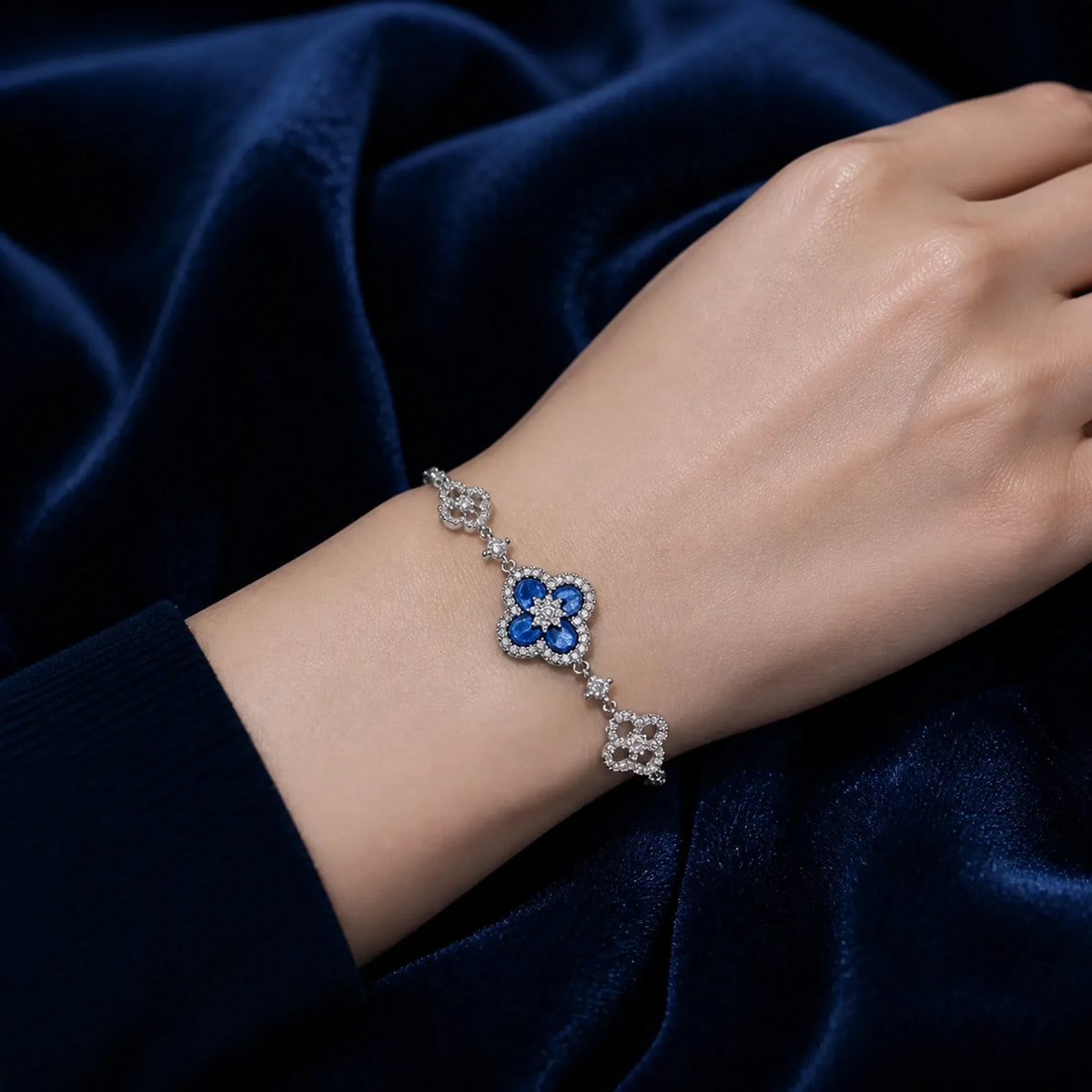 Selunyra Sakura Bracelet Collection worn on wrist 2