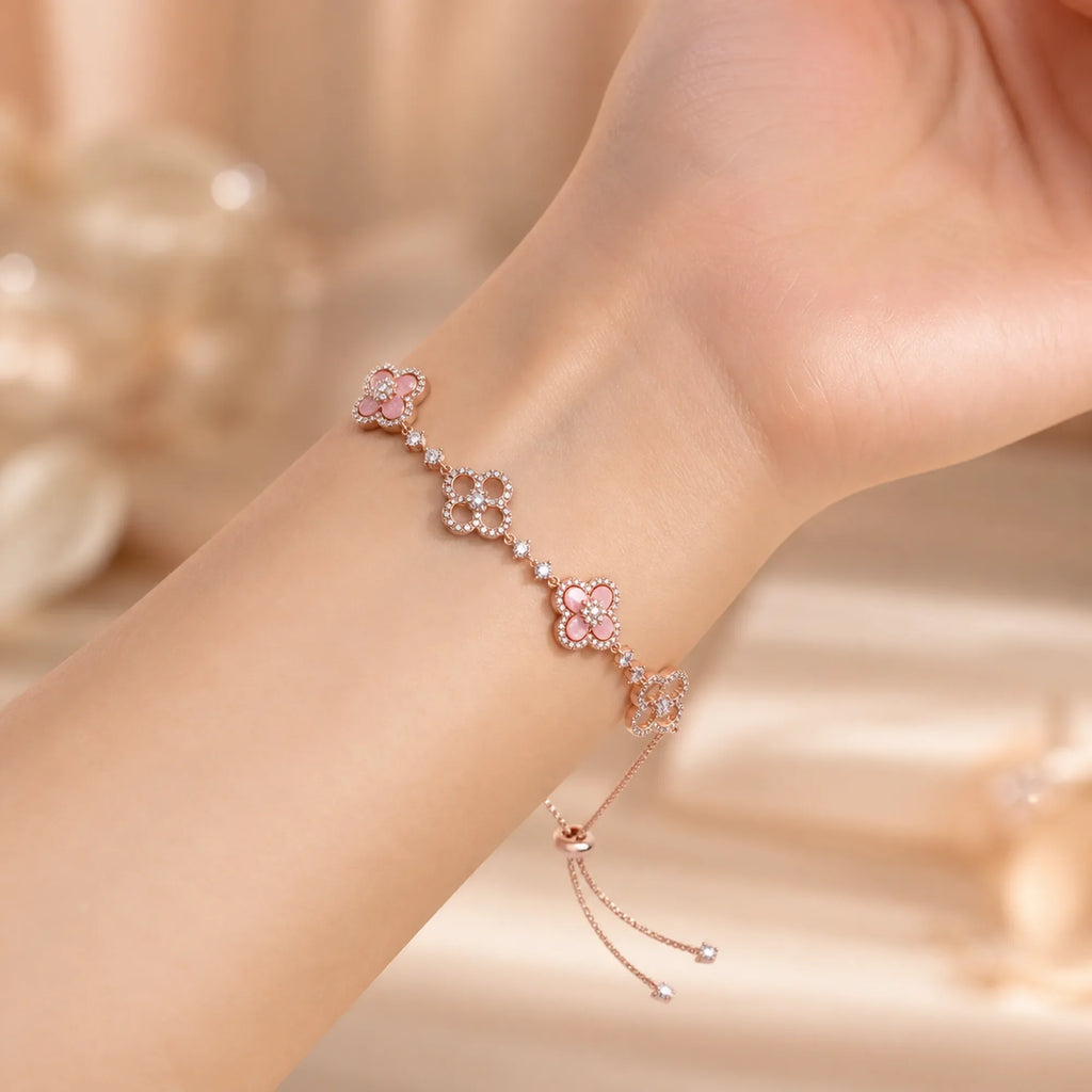 Selunyra Sakura Cleef Bracelet worn on wrist 2